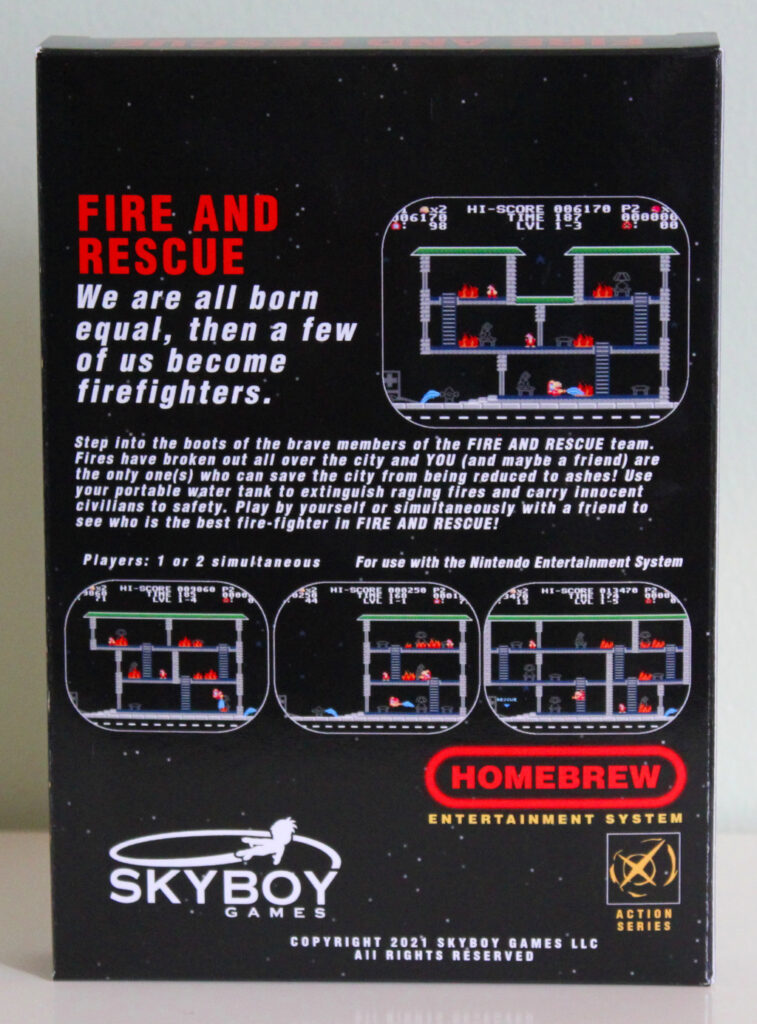 FIRE AND RESCUE back of box